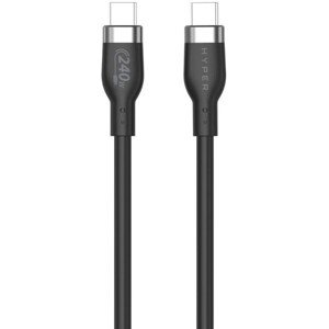 Hyper Silicone 240W USB-C nabíjací kábel 1m čierny