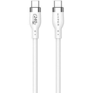 Hyper Silicone 240W USB-C nabíjací kábel 1m biely