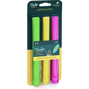 3Doodler náplň ECO-PCL pre 3D pero Start+ 75ks - Neon (zelená, žltá, ružová)