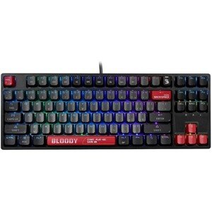 A4tech Bloody S87 TKL herná mechanická klávesnica (CZ/SK) čierno-červená