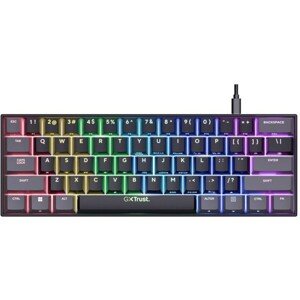 Trust GXT 867 Acira mini herná klávesnica US čierna