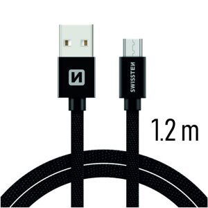 Swissten Data Cable Textile USB / Micro USB 1.2 m, black - OPENBOX (Rozbalený tovar s plnou zárukou) 71522201