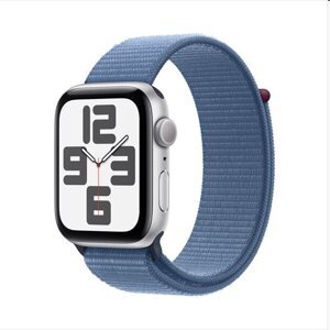 Apple Watch SE GPS 44mm Silver Aluminium Case with Winter Blue Sport Loop