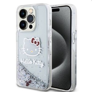 Zadný krytHello Kitty Liquid Glitter Electroplating Head Logo pre Apple iPhone 15 Pro, transparentné 57983116907