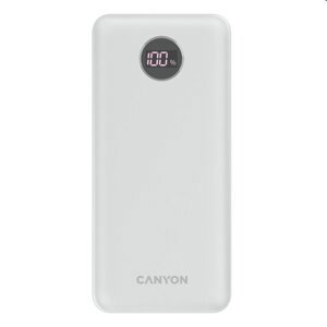 Powerbank Canyon s digitálnym displejom 1xUSB-C/ 2x USB-A 20000, biela CNE-CPB2002W