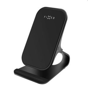 FIXED Stand with fast wireless charging Frame Wireless, 15W, black - OPENBOX (Rozbalený tovar s plnou zárukou) FIXFR-WRL-BK