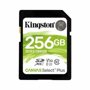 Kingston Canvas SeIect Plus Secure Digital SDXC UHS-I 256 GB | Class 10, rýchlosť 100/85 MB/s, SDS2/256 GB