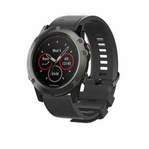 Silikónový remienok Tactical QuickFit pre Garmin Fenix 5X, 6X a 7X, black