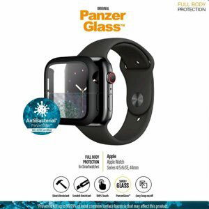 Ochranné temperované sklo s puzdrom PanzerGlass pre Apple Watch SE, 6, 5, 4 44 mm, čierna