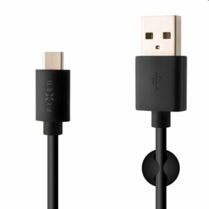 FIXED Dátový a nabíjací kábel USB/USB-C, USB 2.0, 60 W, 1 m, čierny FIXD-UC-BK