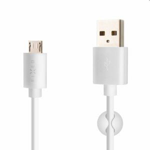 FIXED Dátový a nabíjací kábel USB/micro USB, 20 W, 2 m, biely FIXD-UM2M-WH