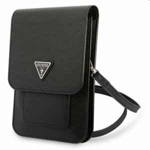 Taška na mobil Guess PU Saffiano Triangle Logo, čierna 57983108550