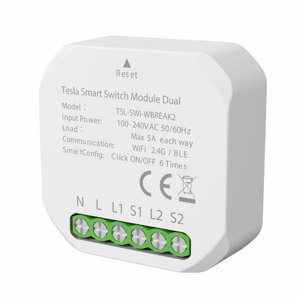 Tesla Smart Switch Module Dual, biela