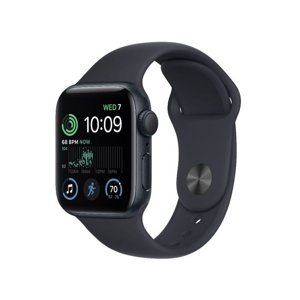 Apple Watch SE GPS 44mm Midnight Aluminium Case with Midnight Sport Band - Regular MNK03CS/A