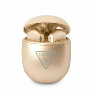 Guess True Wireless Triangle Logo Stereo Earphones, zlaté