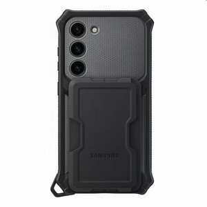 Zadný kryt Rugged Gadget pre Samsung Galaxy S23, titan (s odnímateľným úchytom) EF-RS911CBEGWW