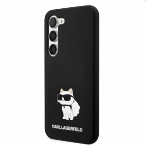 Puzdro Karl Lagerfeld Liquid Silicone Choupette NFT pre Samsung Galaxy S23 Plus, čierne 57983112897