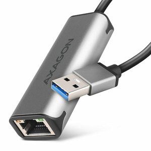 AXAGON ADE-25R Type-A USB3.2 Gen 1 - 2.5 gigabitový Ethernet 10/100/1000/2500 adaptér, titánová sivá