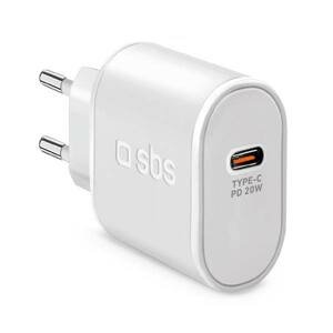 SBS Cestovný adaptér 1xUSB-C, PD 20 W, biela TETR1CPD20