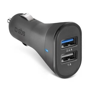 SBS Autoadaptér Mini 2x USB, 2,4 A, 12/24V, čierna TECR2USB24AFAST