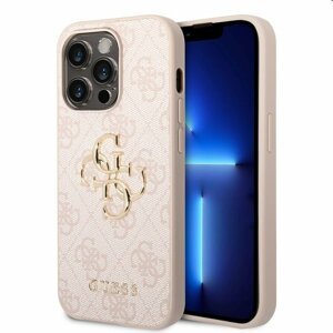 Puzdro Guess PU 4G Metal Logo pre iPhone 15 Pro. ružové 57983116459