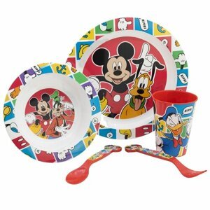 Stor 5-dielna sada plastového riadu Mickey