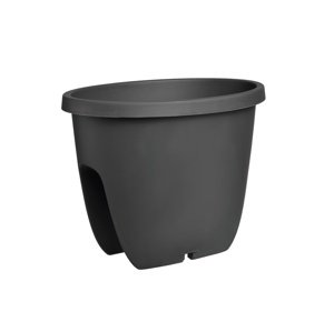 Gardenico Balkónový kvetináč na zábradlie Balconia OVI antracit, pr. 30 cm