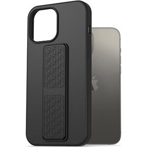 AlzaGuard Liquid Silicone Case with Stand pre iPhone 13 Pro Max čierny