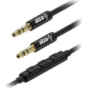 AlzaPower Alucore Audio 3,5 mm Jack 4P-TRRS (M) to 3,5 mm Jack (M) 0,5 m čierny