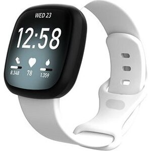 BStrap Silicone na Fitbit Versa 3 white, veľkosť L