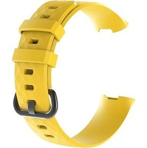 BStrap Silicone Diamond na Fitbit Charge 3/4 yellow, veľkosť L