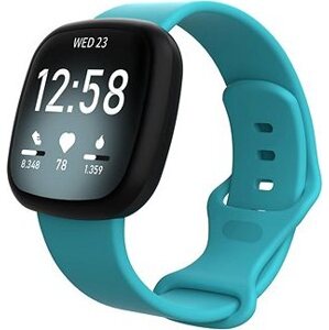 BStrap Silicone na Fitbit Versa 3 teal, veľkosť L