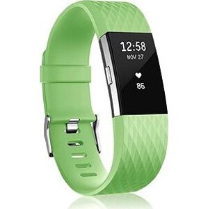 BStrap Silicone Diamond na Fitbit Charge 2 green, veľkosť S