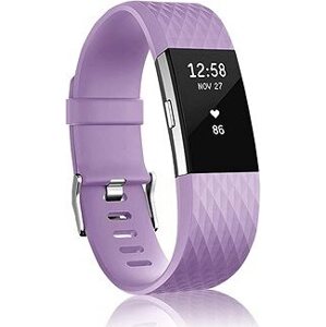 BStrap Silicone Diamond pro Fitbit Charge 2 lavender, velikost L