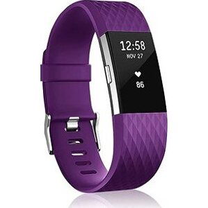 BStrap Silicone Diamond na Fitbit Charge 2 purple, veľkosť L