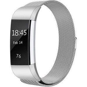 BStrap Milanese na Fitbit Charge 2 silver, veľkosť M