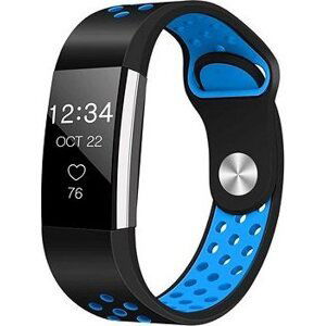 BStrap Silicone Sport na Fitbit Charge 2 black, blue, veľkosť S