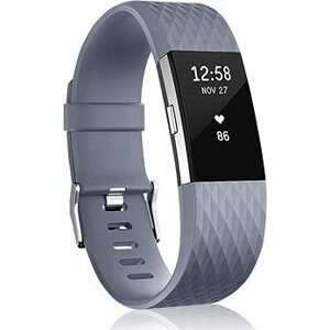 BStrap Silicone Diamond na Fitbit Charge 2 dark gray, veľkosť S