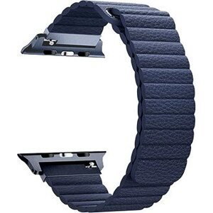 BStrap Leather Loop na Apple Watch 42 mm/44 mm/45 mm, Dark Blue