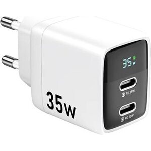 ChoeTech PD35W Dual Type-C GAN PD35W Wall Charger, white