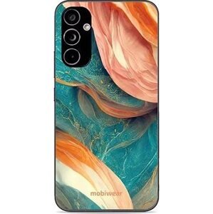 Mobiwear Glossy lesklý na Samsung Galaxy A34 5G - G025G - Azúrový a oranžový mramor