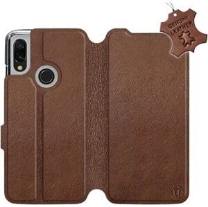 Flip pouzdro na mobil Xiaomi Redmi 7 - Hnědé - kožené - Brown Leather