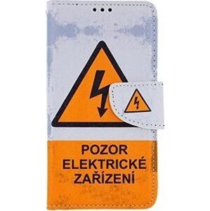 TopQ iPhone 11 knižkové Pozor elektrické zariadenie 49790