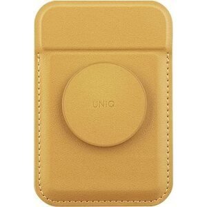 UNIQ Flixa magnetická peňaženka a stojanček s úchytom, Canary yellow