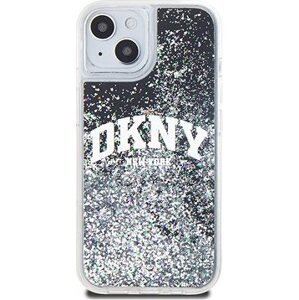 DKNY Liquid Glitter Arch Logo Zadný Kryt na iPhone 14 Black