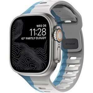 Nomad Sport Strap na Apple Watch 49 / 45 / 44 / 42 mm, lunar gray / electric blue