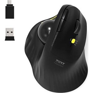 PORT CONNECT ERGONOMIC TRACKBALL, čierna