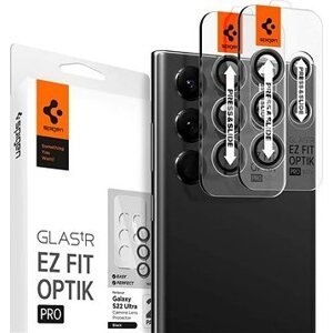 Spigen Glass tR EZ Fit Optik Pro Black 2 Pack Samsung Galaxy S22 Ultra