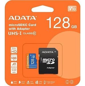 ADATA Premier MicroSDXC 128GB UHS-I Class 10 + SD adaptér