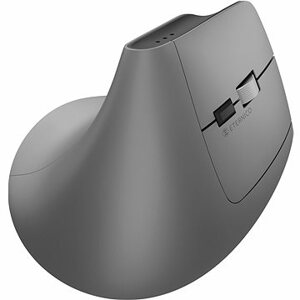 Eternico Wireless 2.4 GHz & Double Bluetooth Rechargeable Vertical Mouse MV470 sivá